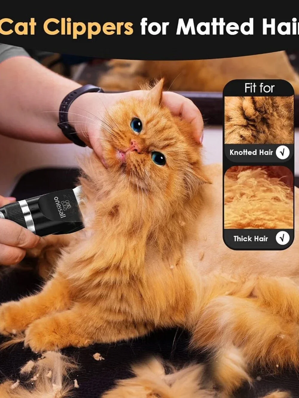 Oneisall Quiet Cat Cat Grooming Kit